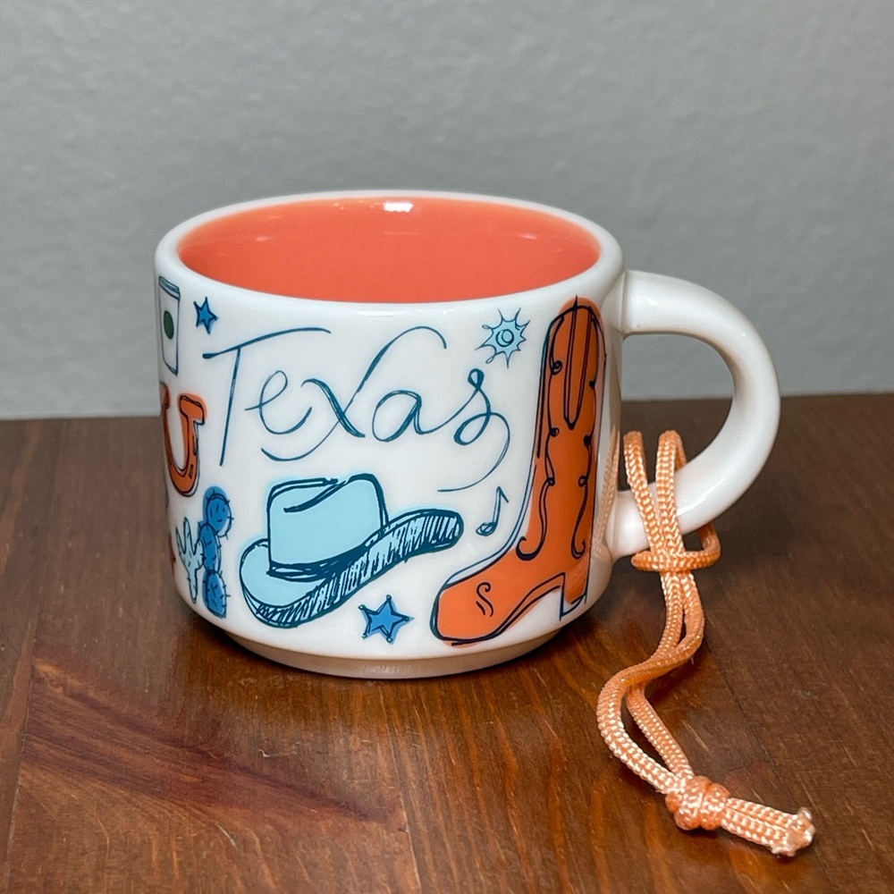 Starbucks TEXAS BEEN THERE SERIES ACROSS THE GLOBE COLLECTION ORNAMENT Ceramic C